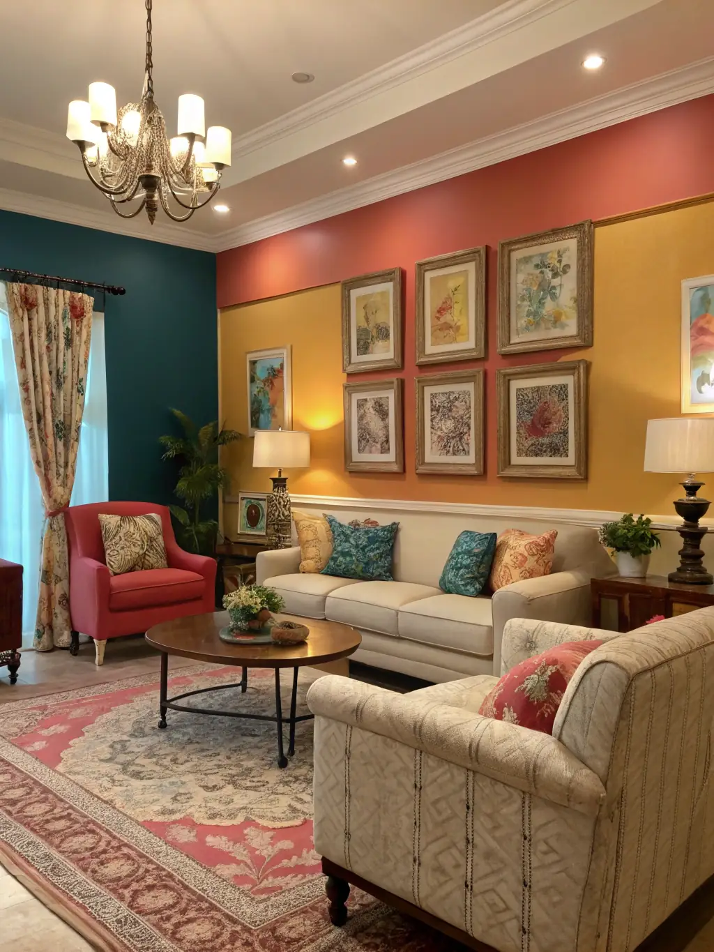 A freshly painted living room with light gray walls, white trim, and natural light streaming through a window, showcasing a clean and modern interior painting job by DBR Painting LLC.